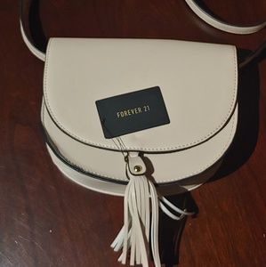 Cream cross-body purse